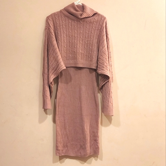 hearts & heels Dresses & Skirts - Heart & Heels Bodycon dress with outter cover violet color 2 pieces Size XL